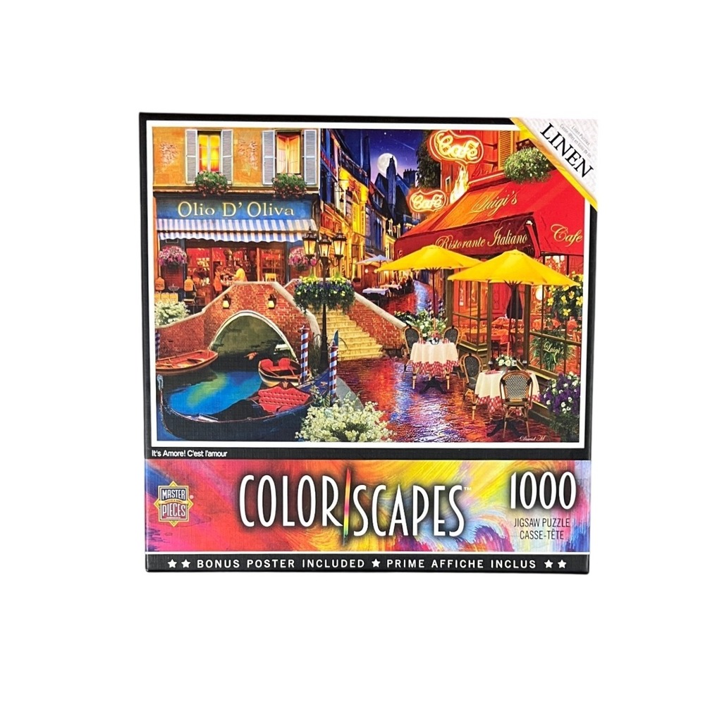 MasterPieces ColorScapes Its Amore 1000 Piece Jigsaw Puzzle David Maclean Linen
